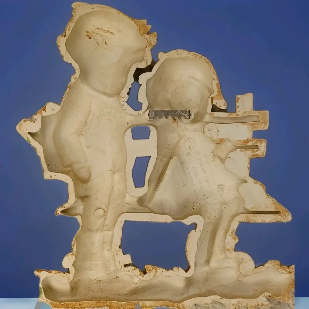 1977 HOMCO Plaques Girl & Boy Bench Wall Art Baby Nursery Decor Love Cute